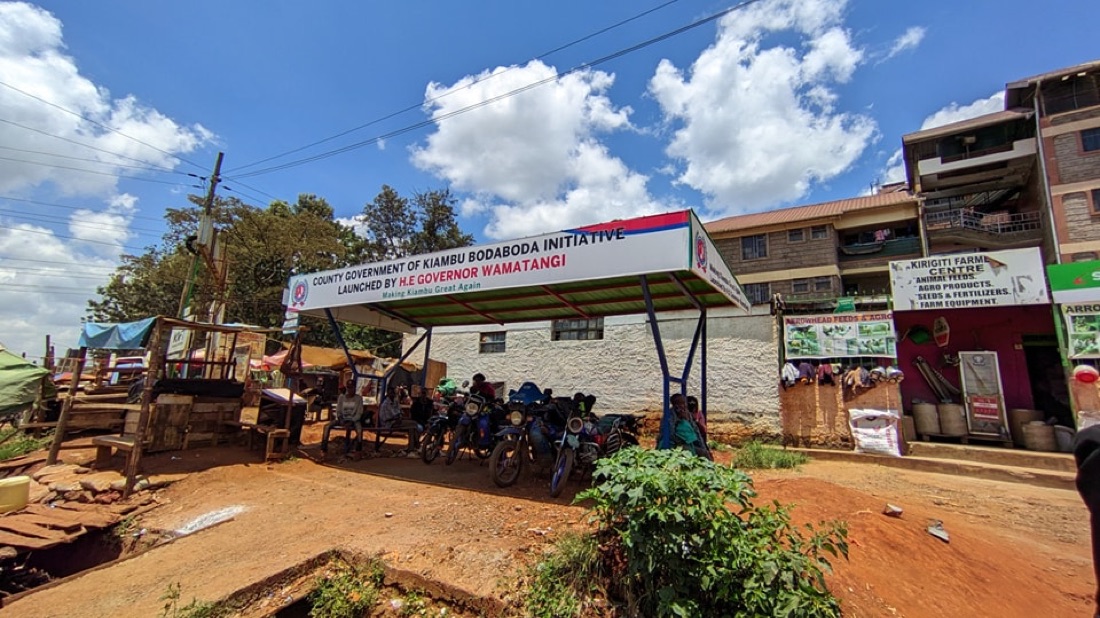 A roadside boda boda shelter near Nairobi